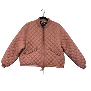 Betsey Johnson reversible bomber jacket. Pink/ floral women’s size small.